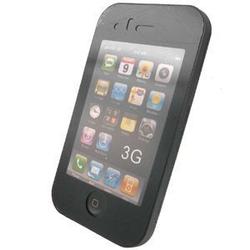 Wireless Emporium, Inc. Black Rubberized Screen Shield Protector Case for Apple iPhone 3G