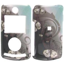 Wireless Emporium, Inc. Black & Teal w/Butterflies Snap-On Protector Case Faceplate for LG Chocolate 3 VX8560