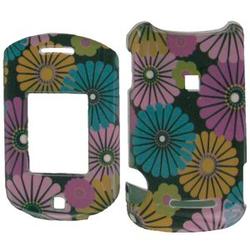 Wireless Emporium, Inc. Black w/Colorful Flowers Snap-On Protector Case Faceplate for Motorola RAZR VE20