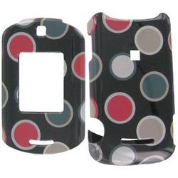 Wireless Emporium, Inc. Black w/Red & Green Circles Snap-On Protector Case Faceplate for Motorola RAZR VE20