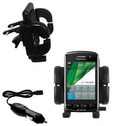 Gomadic Blackberry Storm Auto Vent Holder with Car Charger - Uses TipExchange