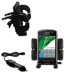 Gomadic Blackberry Storm Auto Vent Holder with Car Charger - Uses TipExchange