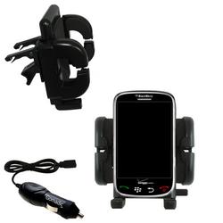 Gomadic Blackberry Thunder Auto Vent Holder with Car Charger - Uses TipExchange