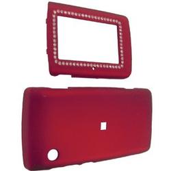 Wireless Emporium, Inc. Bling Rubberized Snap-On Protector Case for Sidekick 2008 (Red)