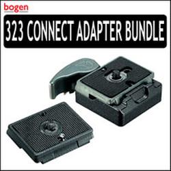 Bogen Manfrotto 323 RC2 Rapid Connect Adapter With Extra 3157N Or 200PL-14 Quick Release Plates