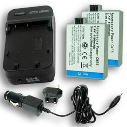 Accessory Power CANON LP-E5 Equivalent Charger & Battery 2-Pack Combo for EOS REBEL XSI Digital SLR & Other Models