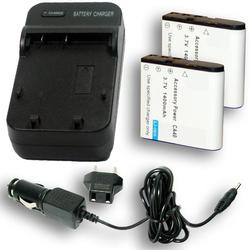 Accessory Power CASIO NP-40 / NP40DBA Equivalent OEM BC-30L Charger & Battery 2-PK Combo for Exilim Digital Cameras