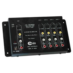 Ce Labs CElabs 1 x 4 S-Video and Composite Video Distribution VGA Switch - 1 x Video In, 4 x Video Out