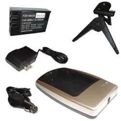 HQRP {COMBO} Smart Charger + New Battery for Nikon D40, D-40, D40x, D-40x, D60, D-60 + Tripod