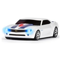 Road Mice Camaro (White Blue Stripes) Wireless Cordless USB Optical Laser Mouse