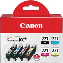 Canon CLI-221 Color Ink 4-Pack (Black/ Cyan/ Magenta/ Yellow)