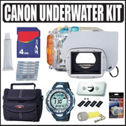 Canon WP-DC28 Waterproof Case for The Powershot G10 + 4GB Deluxe Underwater Accessory Outfit