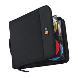 Case Logic 128 Capacity CD Wallet - Clam Shell - Nylon - Black - 128 CD/DVD