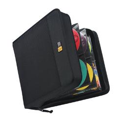 Case Logic 208 Capacity CD Wallet - Clam Shell - Nylon - Black - 208 CD/DVD
