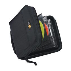 Case Logic 32 Capacity CD Wallet - Book Fold - Nylon - Black - 32 CD/DVD