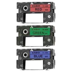 Casio TR-18BGR-3P Ink Color Tape 3-Pack