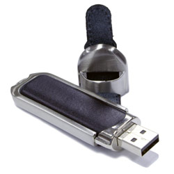 Centon 4GB Genuine Leather USB Flash Drive (Black)