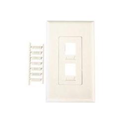 Channel Vision 2 Socket Decora-Style Faceplate - 1-Gang - White