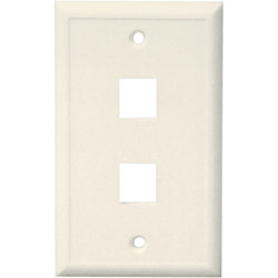 Channel Vision 2 Socket Faceplate - Ivory