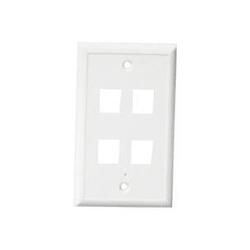 Channel Vision 4 Socket Faceplate - Almond