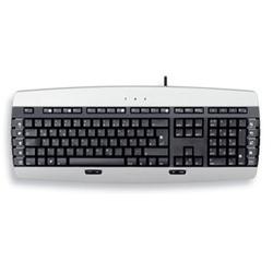CHERRY Cherry Office XPress Keyboard - PS/2, USB - 104 Keys - Black, Silver