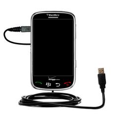 Gomadic Classic Straight USB Cable for the Blackberry Thunder with Power Hot Sync and Charge capabilities -