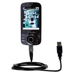 Gomadic Classic Straight USB Cable for the HTC Shadow II with Power Hot Sync and Charge capabilities - Gomad
