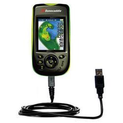 Gomadic Classic Straight USB Cable for the Sonocaddie v300 GPS with Power Hot Sync and Charge capabilities -
