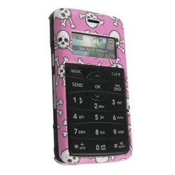 Eforcity Clip On Case for LG VX9100 EnV2, Pink w/ White Skull by Eforcity