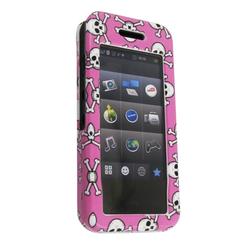 Eforcity Clip On Case for Samsung M800 Instinct, Pink w/ White Skull by Eforcity