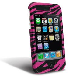 Eforcity Clip On Crystal Protective Carrying Case for Apple iPhone 3G, Pink Zebra by Eforcity