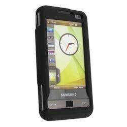 Eforcity Clip On Rubber Coated Case for Samsung Omnia i900, Black by Eforcity