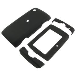 Eforcity Clip On Rubber Coated Case w/ Belt Clip for Sharp Sidekick 2008, Black - by Eforcity