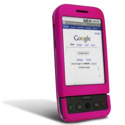 Eforcity Clip On Rubber Coated Protective Carrying Case w/ Belt Clip for HTC G1 Google, Hot Pink by Eforcity