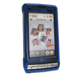 Eforcity Clip-on Crystal Case w/ Belt Clip for LG VX9700 Dare, Clear Blue by Eforcity