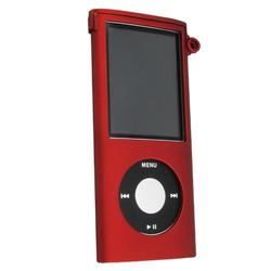 Eforcity Clip on Rubber Coated Case for iPod Gen4 Nano, Red by Eforcity