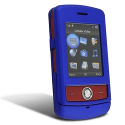 Eforcity Clip on Rubber Coated Skin Protector Case for LG Shine CU720 - Blue by Eforcity