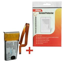 HQRP Combo replacement EC008-2 battery for Apple iPod Video & Apple iPod 5G + Screen Protector