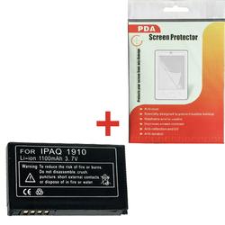 HQRP Combo replacement PE2062 / PE2060 battery for Comaq iPaq 1900 1930 1940 Series + Screen Protect
