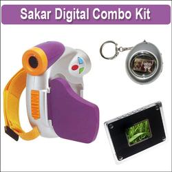 Sakar Crayola Purple Digital Camcorder + Digital Picture Frame + Digital Keychain Photo Viewer