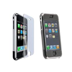 Eforcity Crystal Smoke Case Cover for iPhone 1st Gen (NOT for iPhone 3G) / Screen Protector Guard Shield