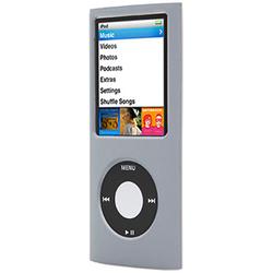 Cygnett CYPDBBG Groove Shield Monotone Multimedia Player Skin for iPod Nano 4G - Silicone - Burgundy, Gray