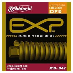D'addario D'Addario EXP10 80/20 Bronze 10-47 Extra Light Acoustic Guitar Strings