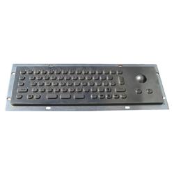 DSI Compact Industrial Metal Keyboard with trackball, Mini Keys, USB