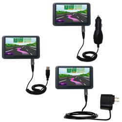 Gomadic Deluxe Kit for the Garmin Nuvi 755T includes a USB cable with Car and Wall Charger - Brand w