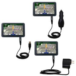 Gomadic Deluxe Kit for the Garmin Nuvi 765T includes a USB cable with Car and Wall Charger - Brand w