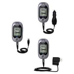 Gomadic Deluxe Kit for the Golf Buddy Tour GPS Range Finder includes a USB cable with Car and Wall Charger -
