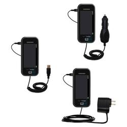 Gomadic Deluxe Kit for the Samsung SCH-U940 includes a USB cable with Car and Wall Charger - Brand w