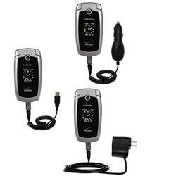 Gomadic Deluxe Kit for the Samsung SCH-u410 includes a USB cable with Car and Wall Charger - Brand w
