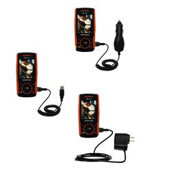 Gomadic Deluxe Kit for the Samsung SGH-A737 includes a USB cable with Car and Wall Charger - Brand w
